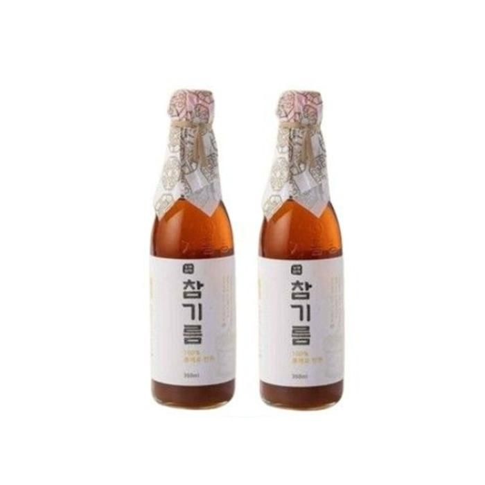 농부미학 저온압착 참기름 350ml 2병/통참깨 100%