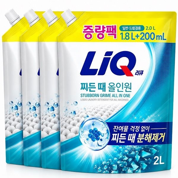 리큐 찌든때 올인원 2L (1.8L+200ml) 4개 일반/드럼겸용