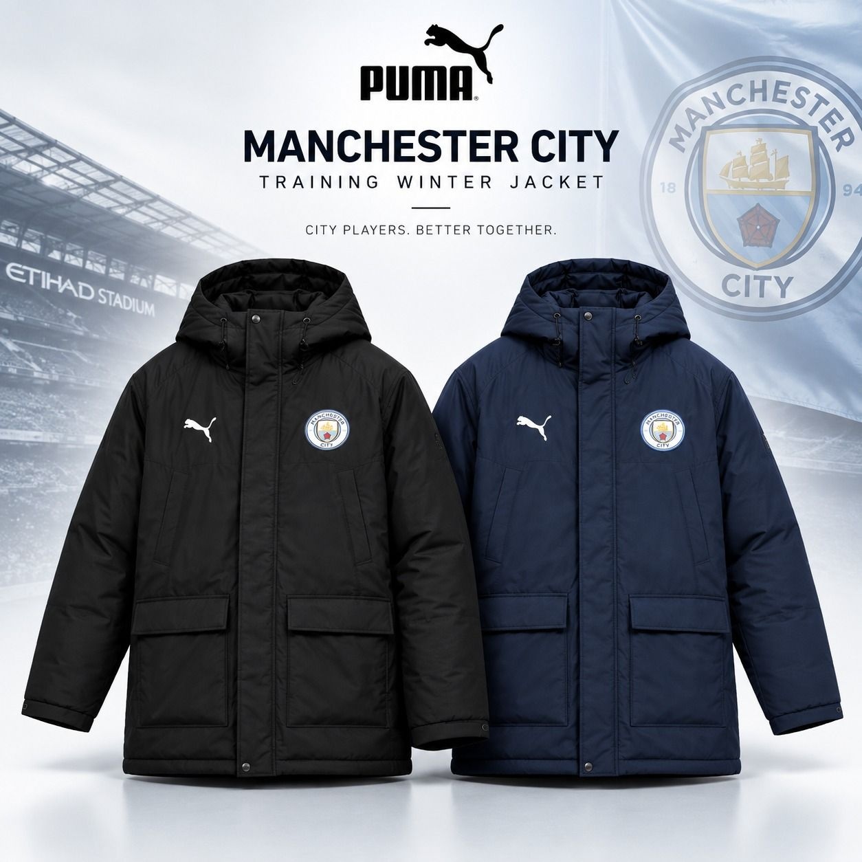 [푸마]MCFC Training Winter Jack  맨체스터 시티 패딩 트레이닝 재킷 2종 택1 782026-14,15