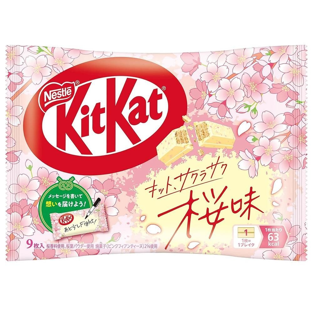 Nestlé [해외] Nestlé 재팬 킷캣 9개입 1팩 체리 블라썸 Nestlé Japan Kit Kat Cherry Blossom Flavor, 9 pieces