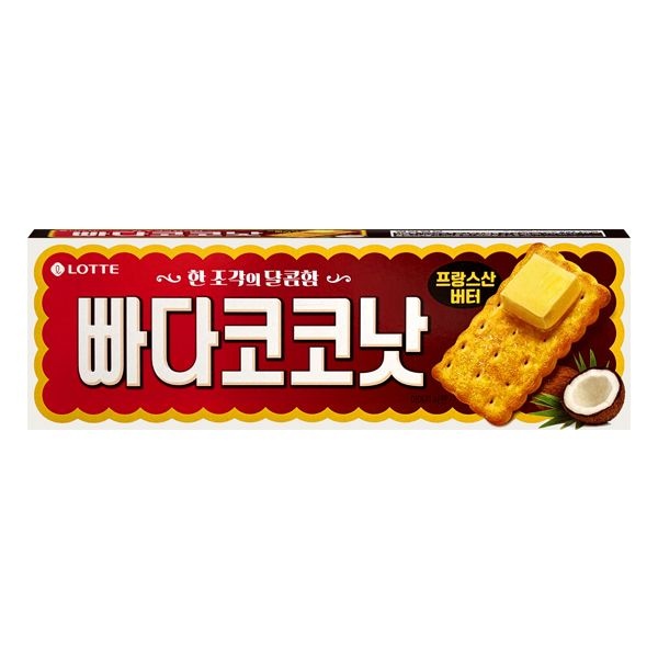 롯데웰푸드 롯데 빠다코코낫 100g 비스킷 버터과자 스낵