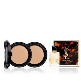 [10월/롯데단독] 메쉬 핑크 쿠션 리필 듀오 세트(+리브르 7.5ml+미러)