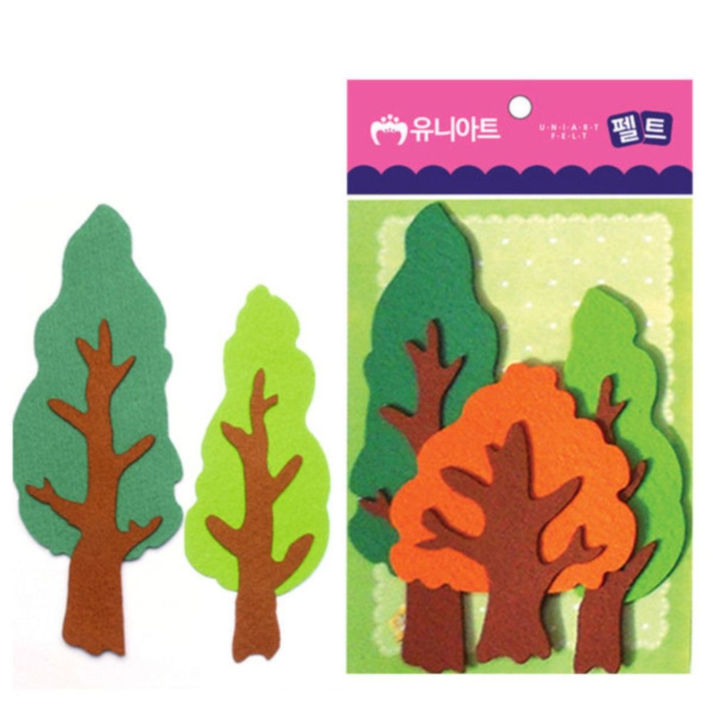 유니아트 (펠트) 나무세트 (3PCS/190MM) (P0000CNC) 펠트교구 나무펠트
