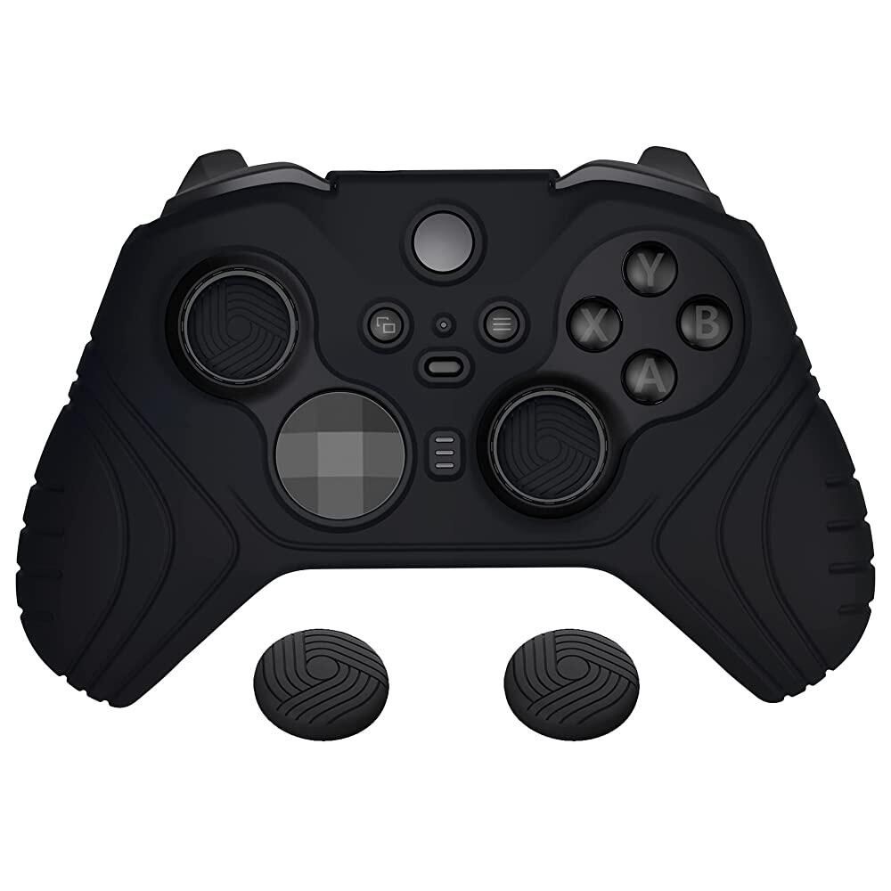 Playvital [해외] PlayVital Samurai Edition Anti Slip Silicone Case Cover for Xbox Elite Wireless Controller Series 2 Core, Ergonomic Soft Rubber Skin Protector with Th