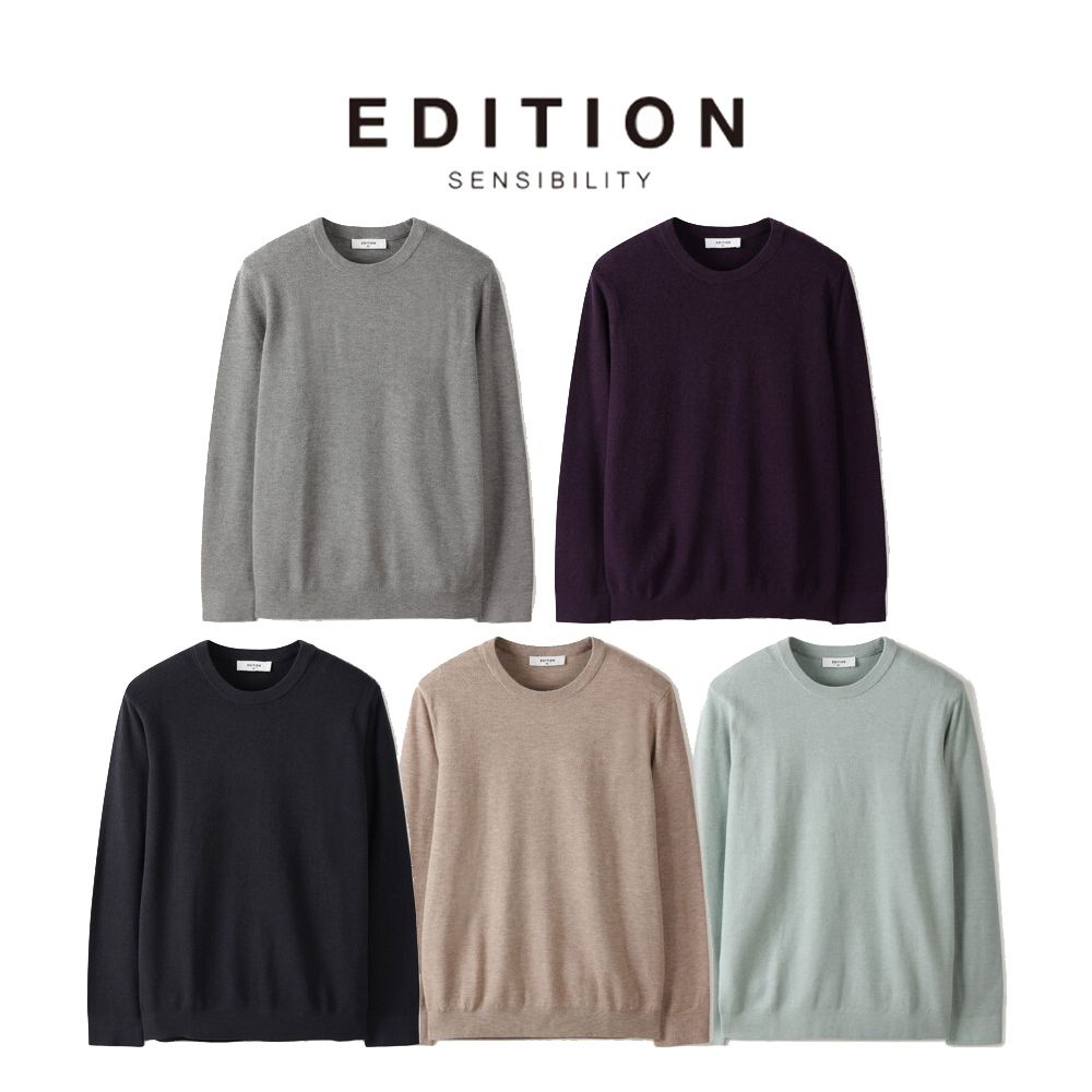 에디션 26 FW 남자추동니트 캐시미어 블렌드 라운드넥 니트 5종 1택 NEG4ER1922 DR4488