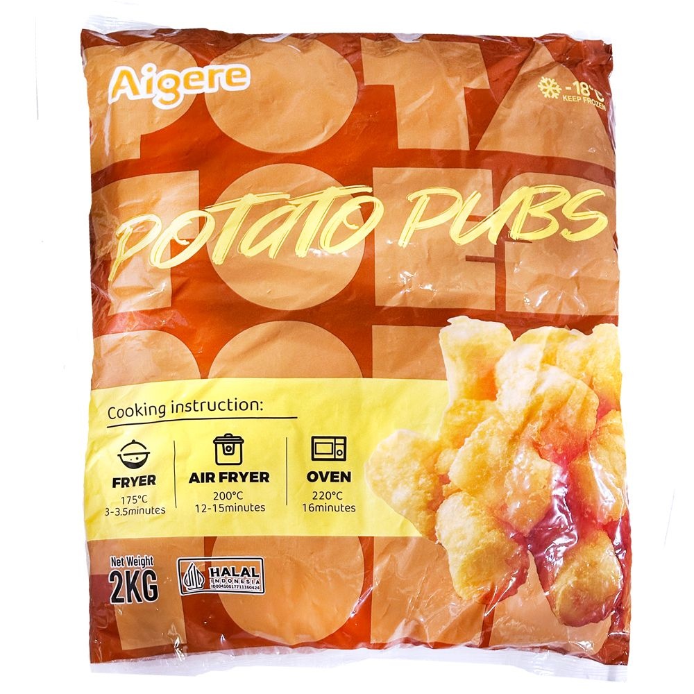 Aigere 테이터펍스 맛감자 감자튀김 2kg 맛감자/고소한맛/스낵용/고기집/분식