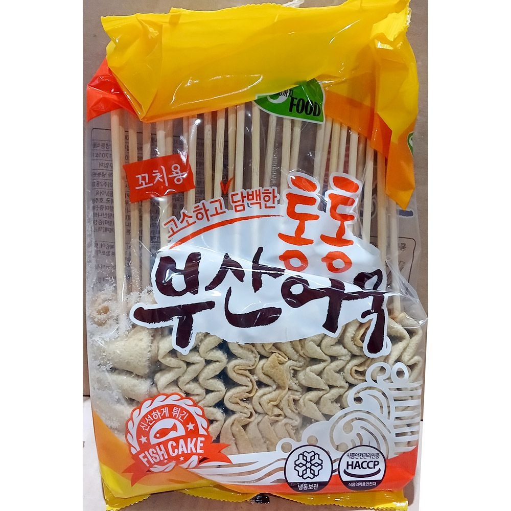 부산사각어묵꼬치 (통통 냉동 25개입 800g) X5 분식전문점/대량구매/오뎅바/업
