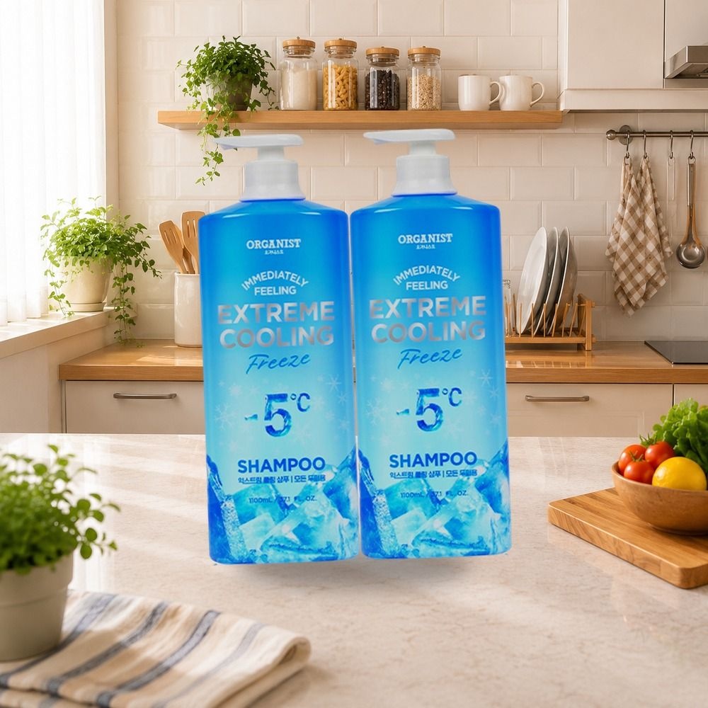 오가니스트 익스트림 쿨링 샴푸 1100ml 2개