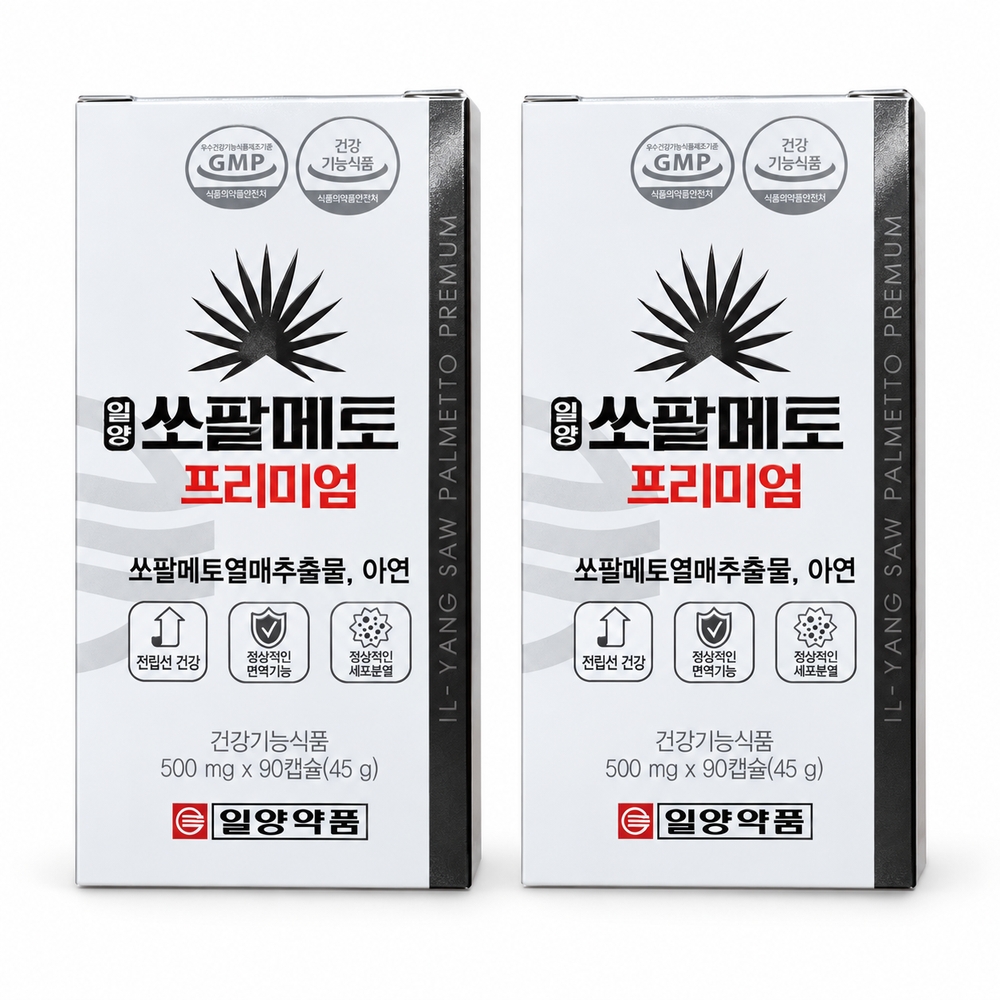 [일양약품(주)]일양약품 일양 쏘팔메토 프리미엄 전립선영양제 90캡슐 2개 남성정력제