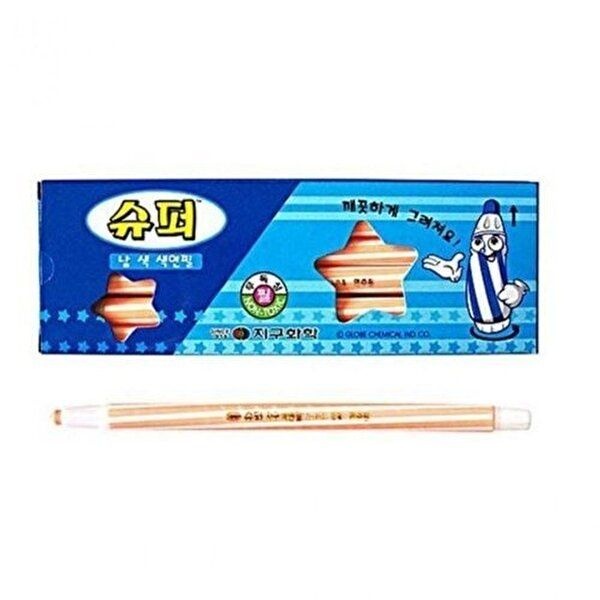 고품질 슈퍼 지구 낱색 색연필 채점펜 (연주황 12자루) 투명이색연필 미술용품 빨간색연필 WFR8TFP