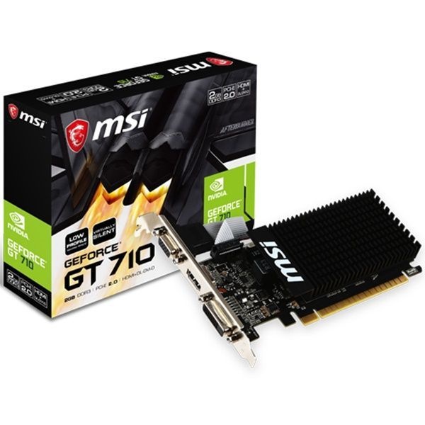 MSI MSI 무소음 NVIDIA 그래픽카드 4K 게임용 2GB 지포스 GT710 1P