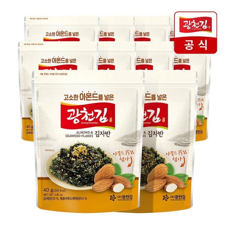 광천김 [광천김] 고소한 아몬드 김자반 40g 10봉