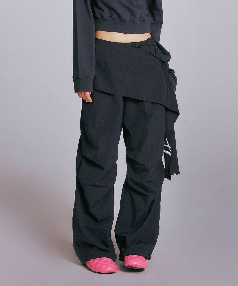 YOUHEE <매장정품> YOUHEE 유희 [브랜드위크 20%쿠폰]PARACHUTE LAYERED PANTS_BLACK YHPTGA004BK 2002836