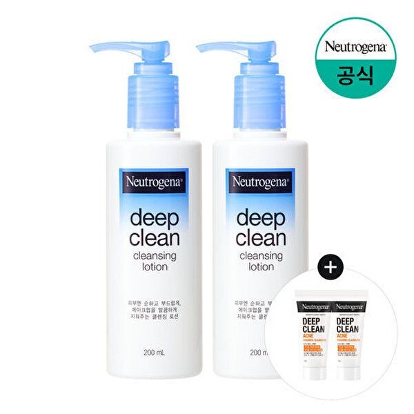 [뉴트로지나][아크네10gx2개증] 뉴트로지나 딥클린 클렌징 로션 200ml x2