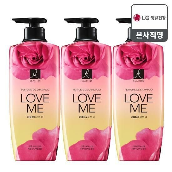 엘라스틴 퍼퓸 러브미 샴푸 600ml X 3개