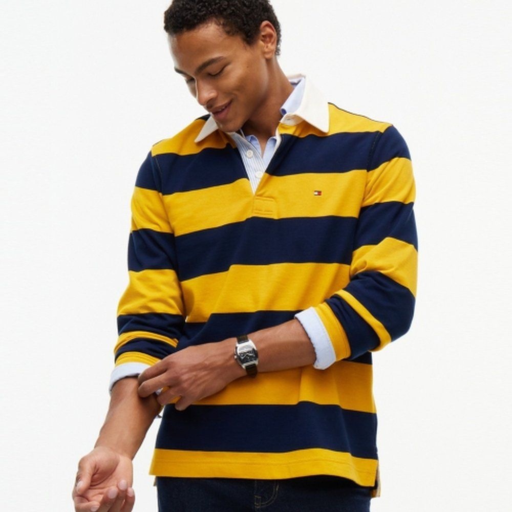 TOMMY HILFIGER 타미힐피거 TOMMY HILFIGER 에센셜 스트라이프 럭비 티셔츠 (T12G7TPO670MT1ZF8)