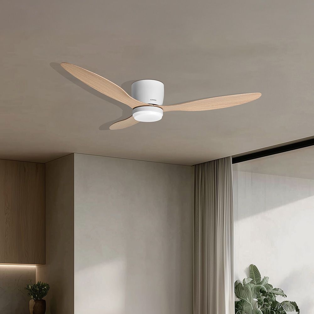 쿠쿠 본사직영) 인스퓨어 실링팬 초슬림 132cm 52인치 CCF-ABL5210WD, 거실 안방 천정 (화이트 우드)