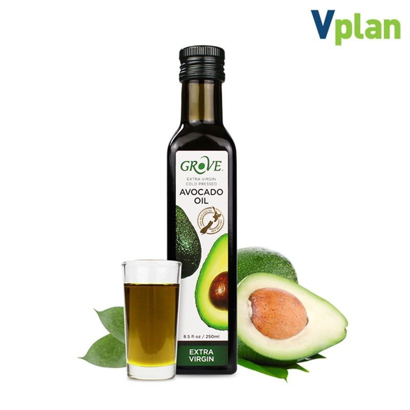 브이플랜 그로브 뉴질랜드 엑스트라버진 아보카도오일 냉압착 250ml 아보카도유