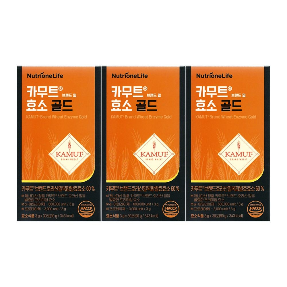 뉴트리원 카무트 효소 골드 3g x 30포 3개 / 써클
