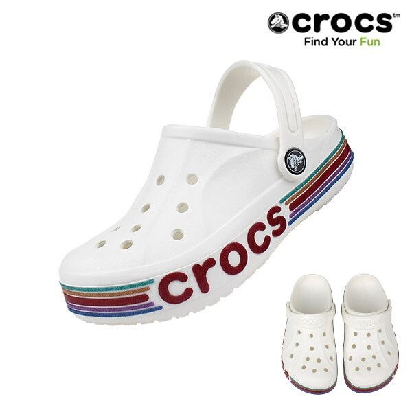 크록스 [크록스] CROCS 바야밴드 레인보우 글리터 클로그 토들러 209731-100