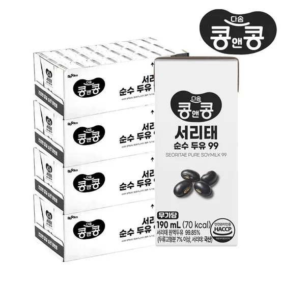 콩앤콩두유 2종 (서리태 순수두유99/맛있는두유A) 96팩 골라담기 