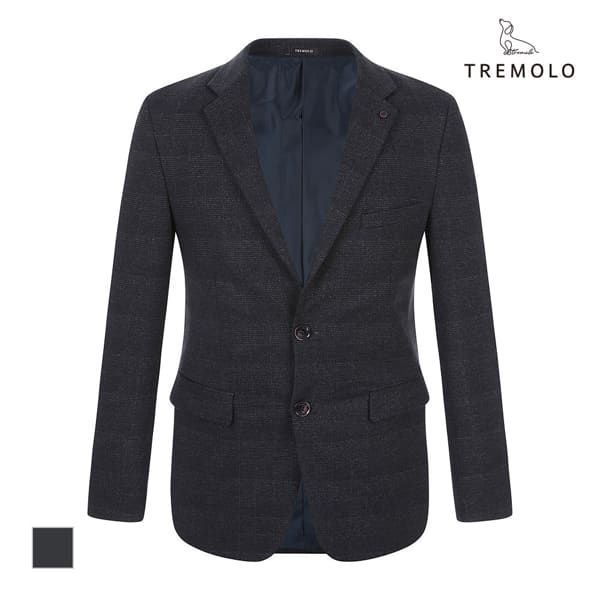 (현대Hmall) [TREMOLO] 체크 프린트 져지 정장 자켓_TGRGAWF8241