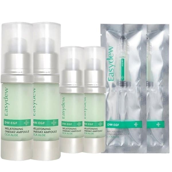 (현대Hmall) 이지듀 앰플EGF 멜라토닝 원데이 시카 알로에 앰플 30ml 2개+15ml 2개+1ml 2개
