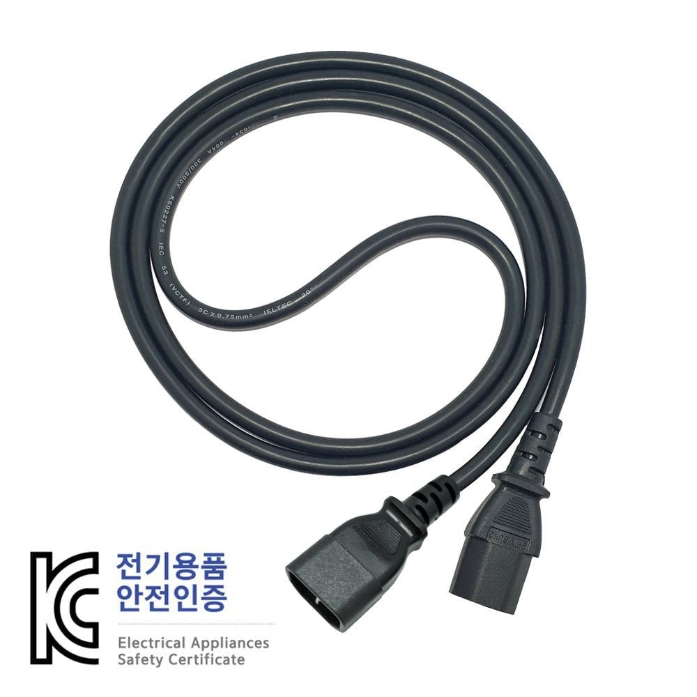 (주)신성전기산업 전원<b>코드</b> 컴퓨터 파워 <b>캡</b><b>코드</b> 연장 케이블 벌크 <b>220V</b> 10A 2M