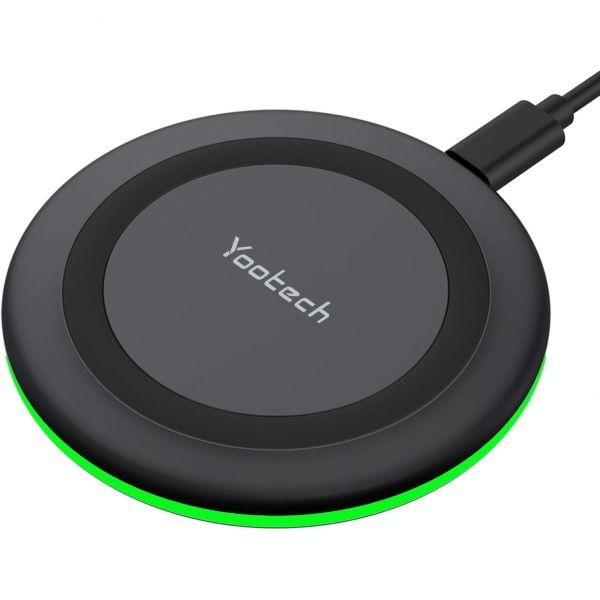 yootech [해외] Yootech 무선 충전기 아이폰호환 17 Pro Max Air 16 15 14 13 SE 2022 12 11 Samsung Galaxy S25 S24 S23 AirPods 3 AC 어댑터 없음 과 호환