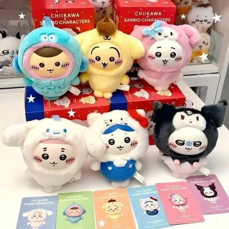 치이카와 산리오 콜라보 키라메코 치부부 키링 마스코트