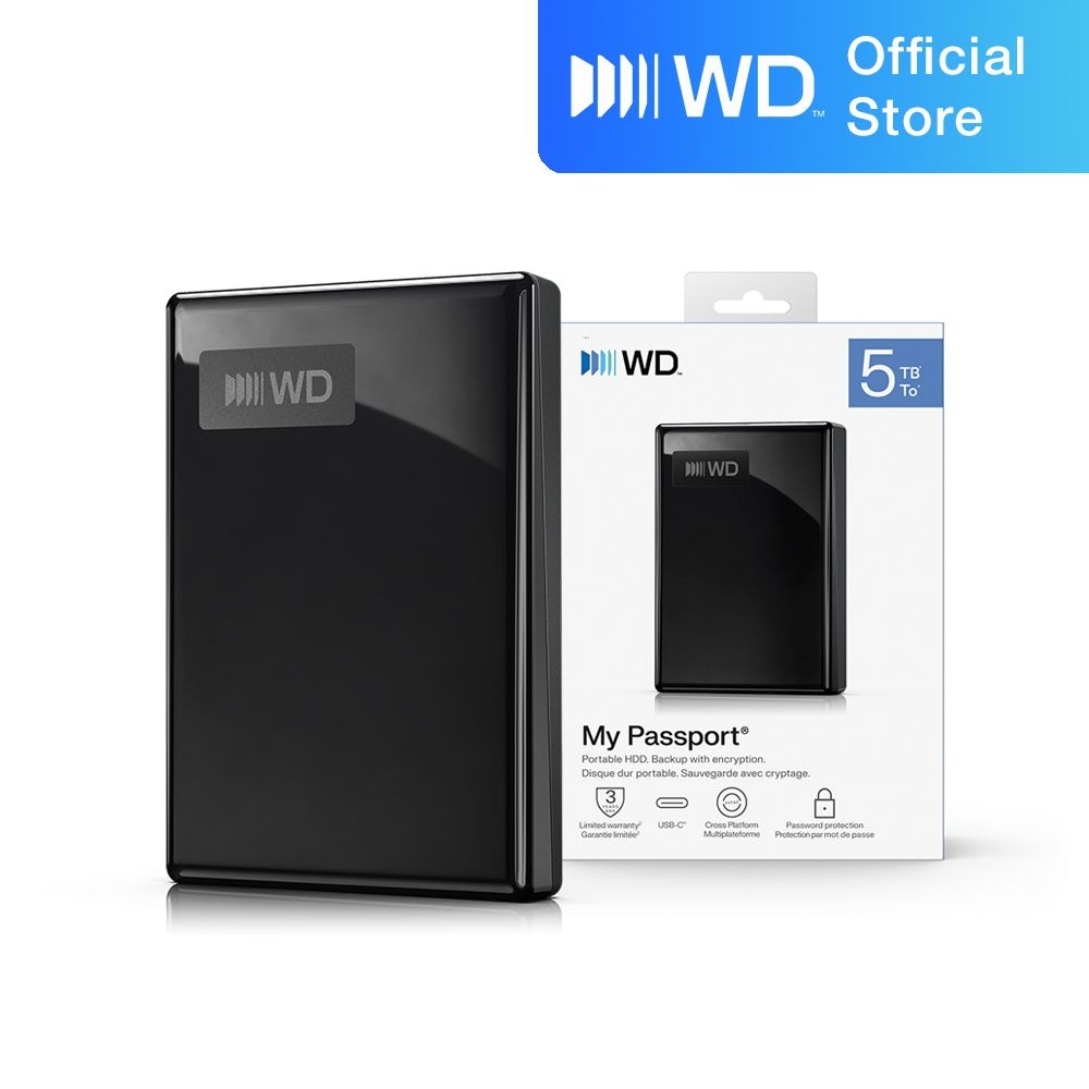 [오늘출발] 웨스턴디지털 [WD공식스토어/우체국택배] WD My Passport USB-C 외장하드 5TB 파우치증정