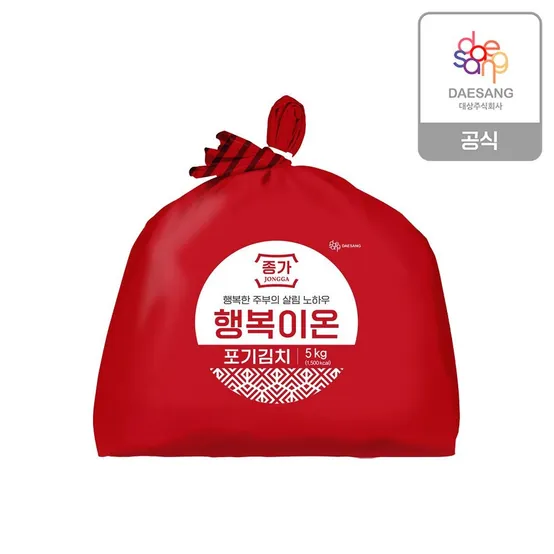 종가 행복이온포기김치5kg