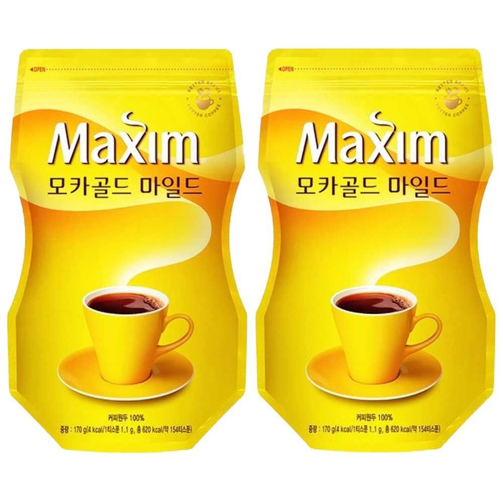 동서식품 맥심 모카골드 마일드 커피 리필 170g x 2개