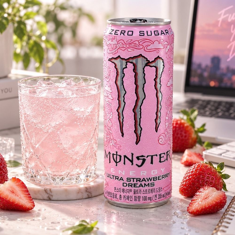[온누리상품] 몬스터에너지 드링크 스트로베리 드림즈 355ml x 24캔
