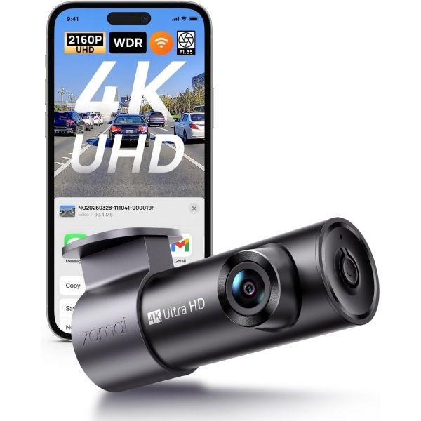 70mai [해외] 70mai M310 Plus 4K 전방 블랙박스 야간 투시 140° 광각 WiFi 앱 지원 주차 모드 G 센서 루프 레코딩 음성 제어 간편 설치