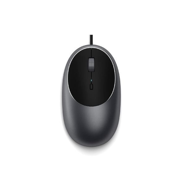Satechi [해외] 사테치 알루미늄 C1 유선 USB C 마우스 맥북 에어 프로 M5 M4 아이패드 M3 미니 맥 아이맥용 광학 컴퓨터 스페이스 그