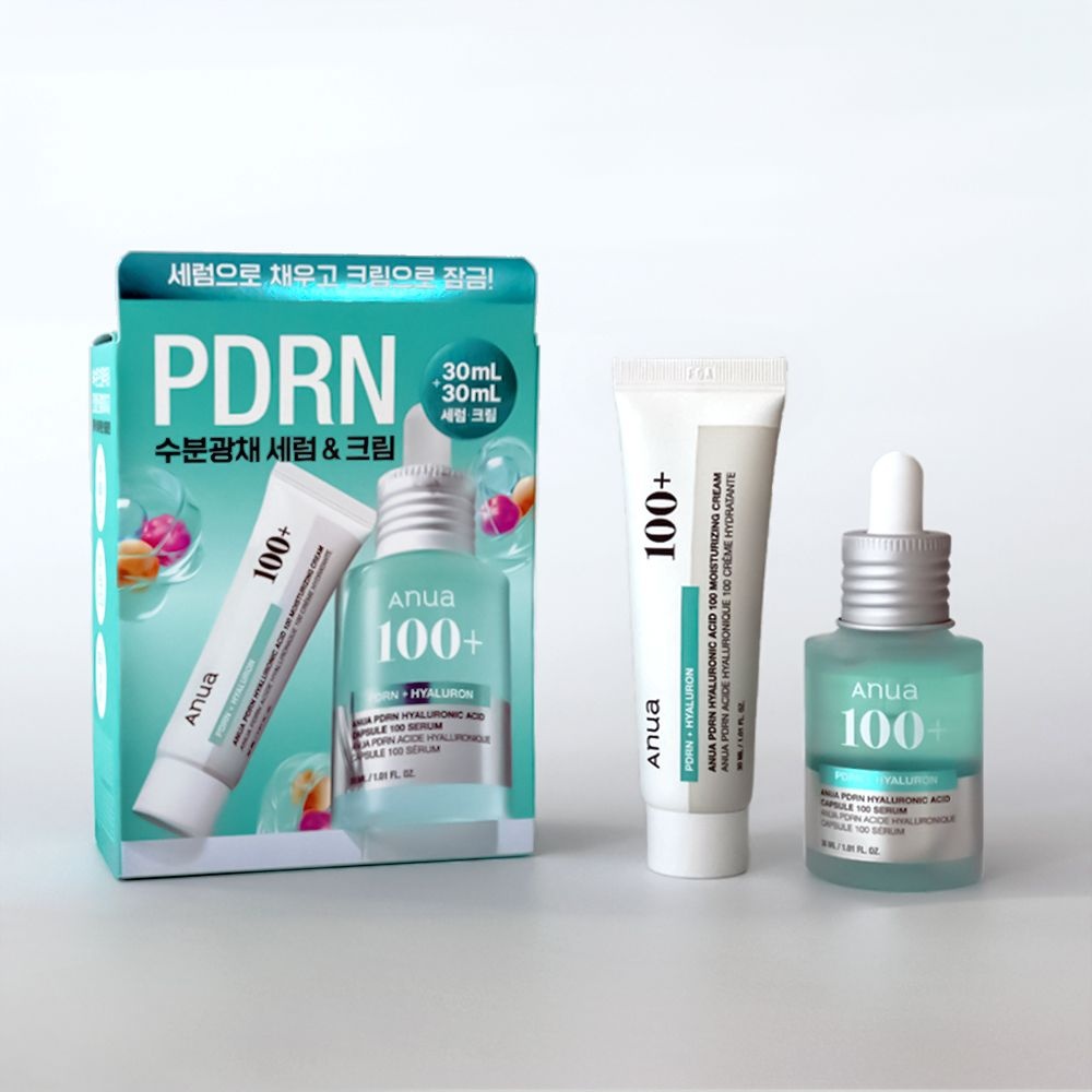 [오늘출발] 아누아 피디알엔 히알루론산 캡슐 100 세럼 30ml 기획 (+크림 30ml)