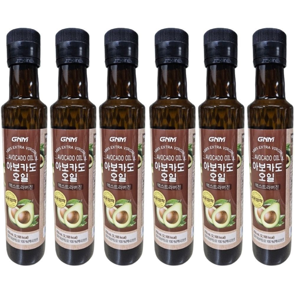 자연의품격 GNM 저온압착 아보카도 오일 엑스트라 버진 250ml, 6병