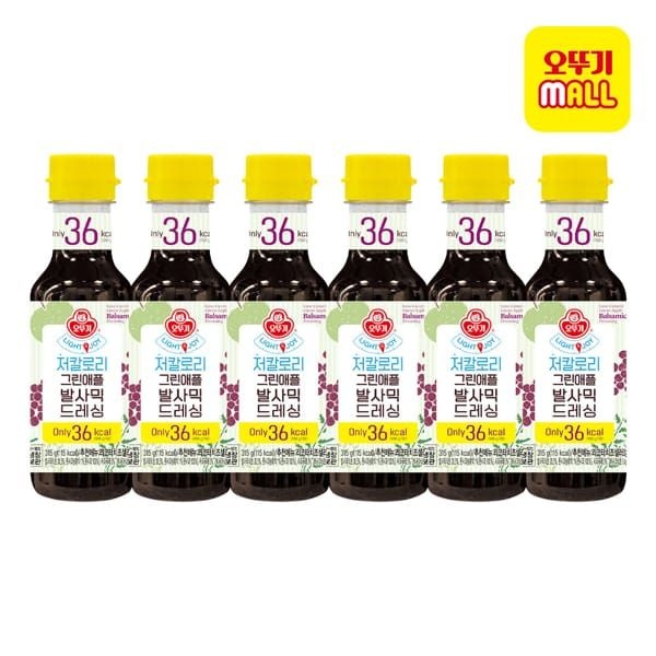 오뚜기 (현대Hmall) [오뚜기] LightJoy 그린애플발사믹 저칼로리드레싱(냉장) 315g 6개