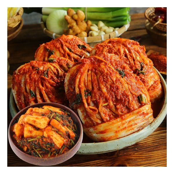 [땅끝마을쌍둥이네김치] 해남 땅끝마을 쌍둥이네 포기김치 8kg, 총각김치 2kg (총 10kg)