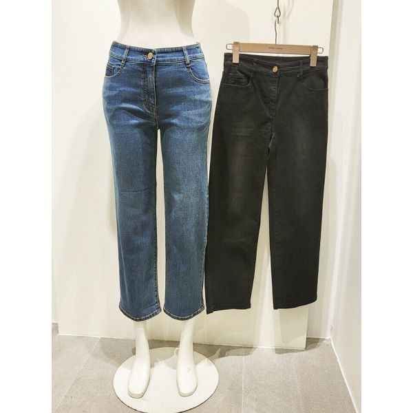 [올리비아로렌 (패플)] [올리비아로렌]여성 뒷밴딩 세미 와이드 데님 팬츠 vocmp5f7461 ECJ