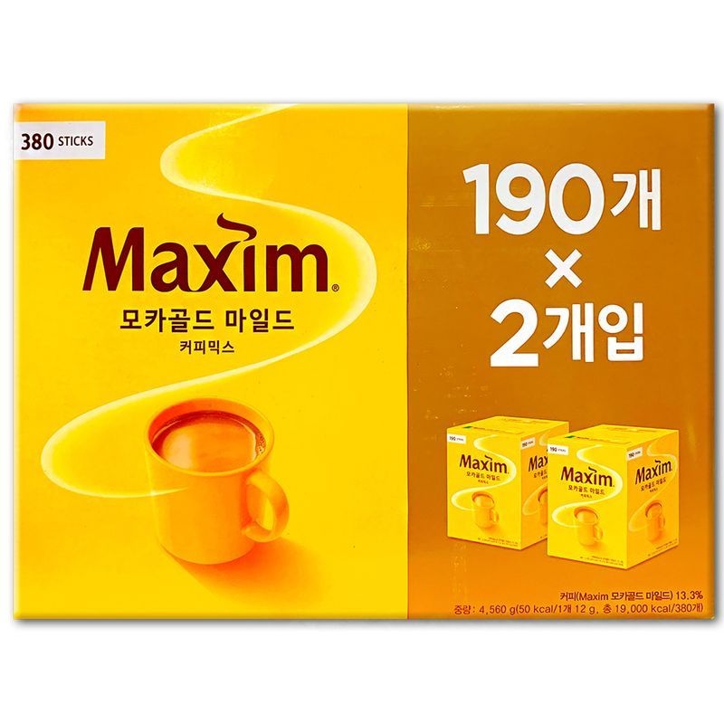 동서식품(주) 코스트코 맥심 모카골드 마일드 커피믹스 4560g(12g x 380개) 다방커피