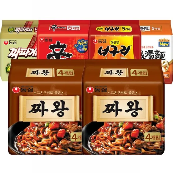 [APP전용]농심짜왕 134g 16봉 외 농심 라면 골라담기 [신라면/짜파게티/얼큰한너구리/안성탕면/배홍동/오징