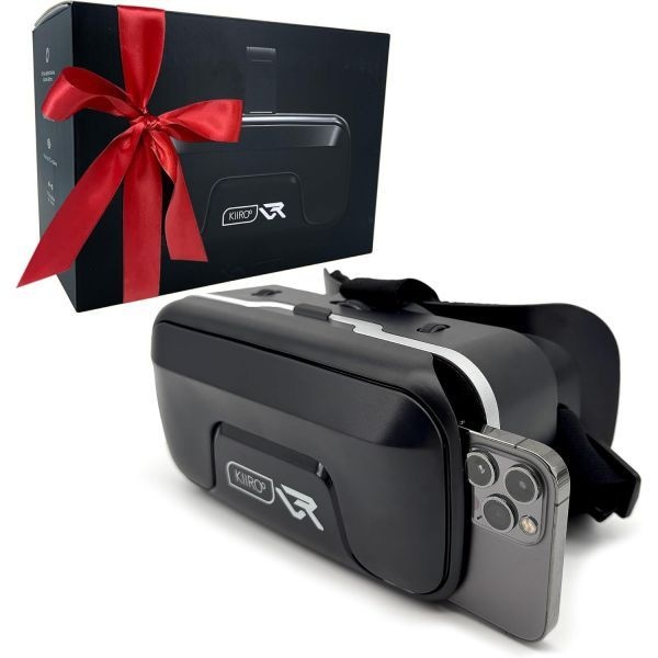 KIIROO [해외] Kiiroo VR 헤드셋 휴대폰용 콘텐츠에 최적화 아이폰호환 안드로이드 Windows용 5.5~7.2인치 기기에 안경 착용 가능 40mm H