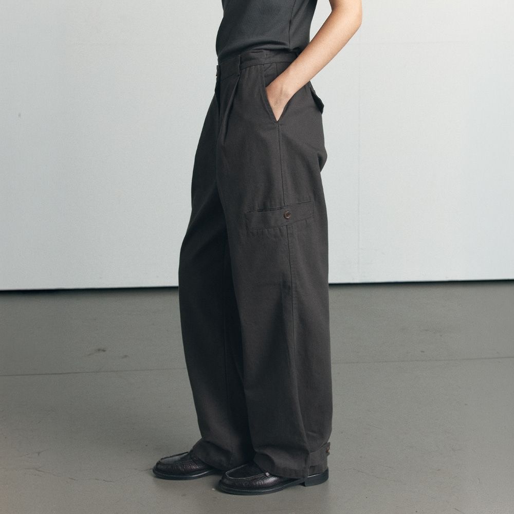 노운베러 [1차:10/23 예약배송] Utility cotton pants [KNFW06PT09]_Charcoal