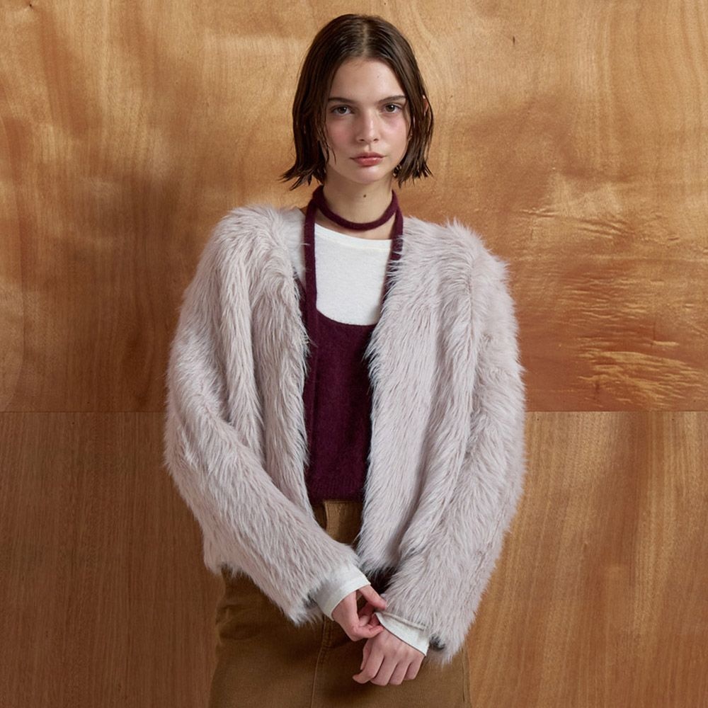 온앤온 [롯데온 단독] V넥 헤어리 가디건 NEK5XDA35