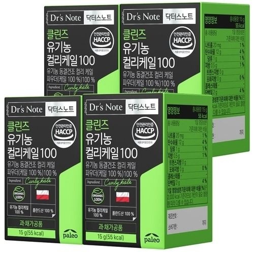 [패션플러스][팔레오][팔레오]팔레오 닥터스노트 클린즈 유기농 컬리케일 100 15g 4통_721281