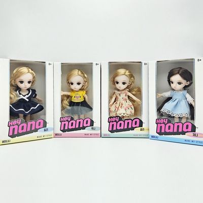 女の子のギフトかわいい服長い髪の球体関節人形子供幼稚園6歳の子供