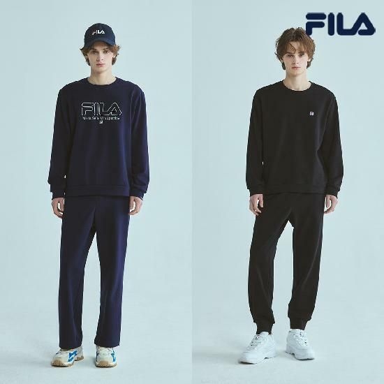 [TV상품](신세계단독)휠라(FILA) 코튼 테리 셋업 2세트(남성)