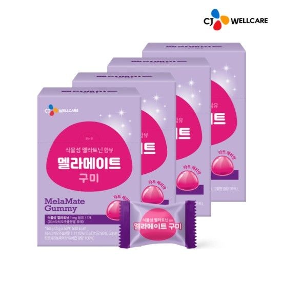 [CJ공식] 식물성 멜라토닌 함유 멜라메이트 50구미 4박스